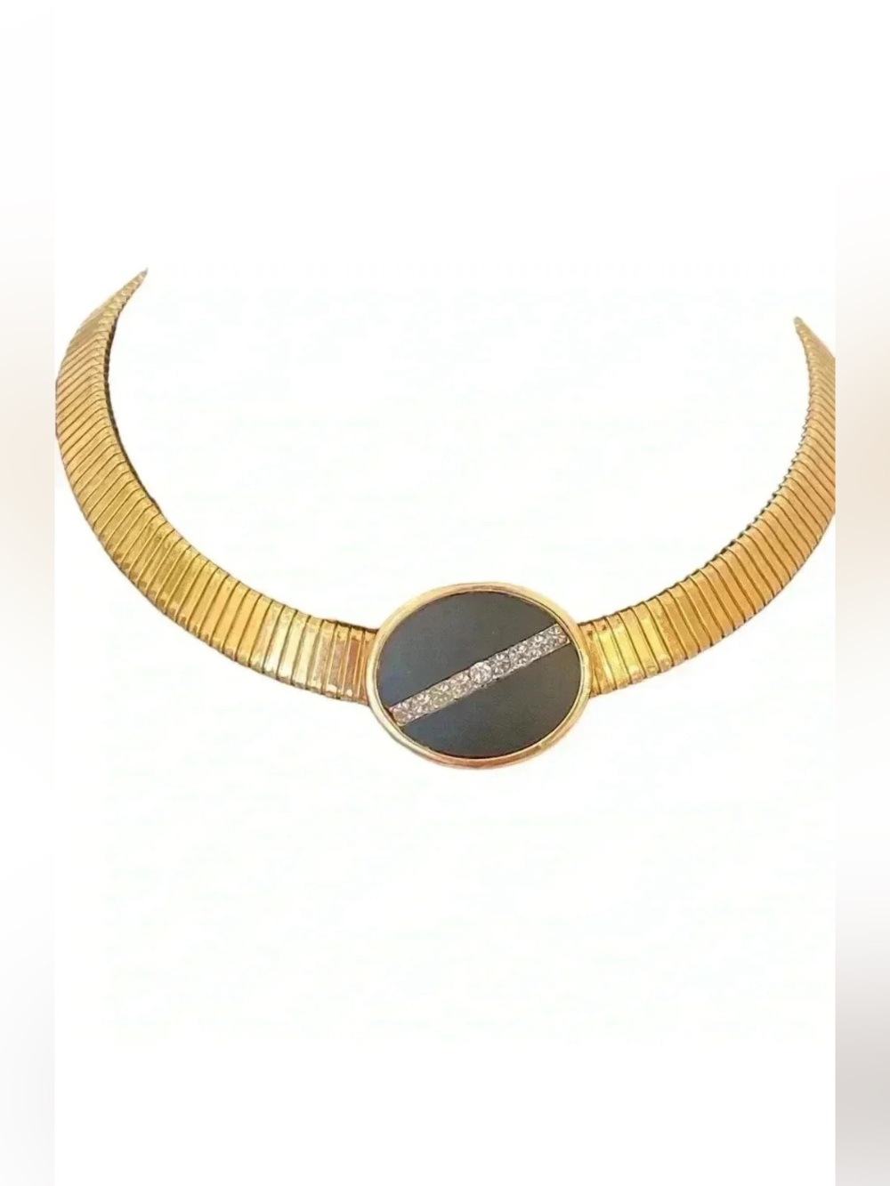 Vintage Park Lane Gold Tone Choker Collar Necklace